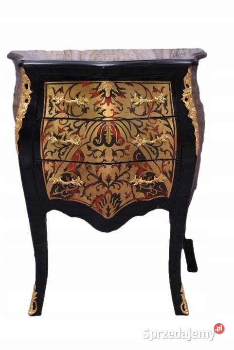 Komoda Szafa Boulle Liczne Zdobienia Drewno Brąz