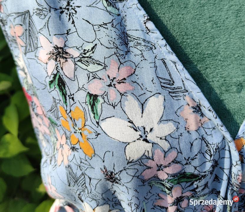 Długa sukienka CA 42 XL biała niebieska kolorowe kolorowy Szczecin