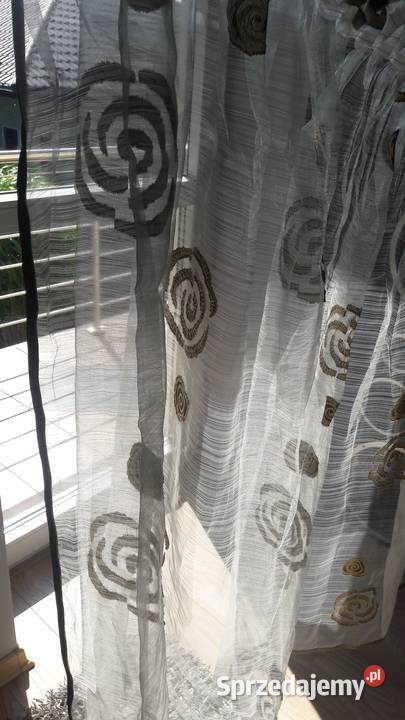 Organtyna oliwka 160 x 110 firanka zieleń