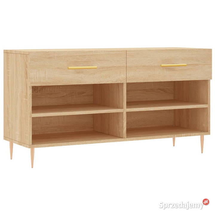Ławka z miejscem na buty dąb sonoma 102x35x55 Warszawa