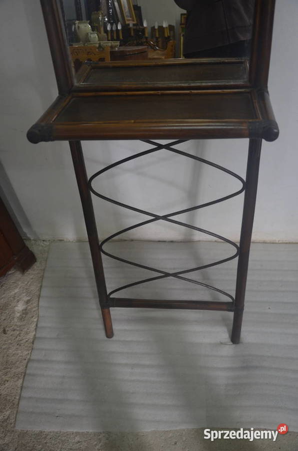 lustro z półkami z bukowego drewna Bydgoszcz