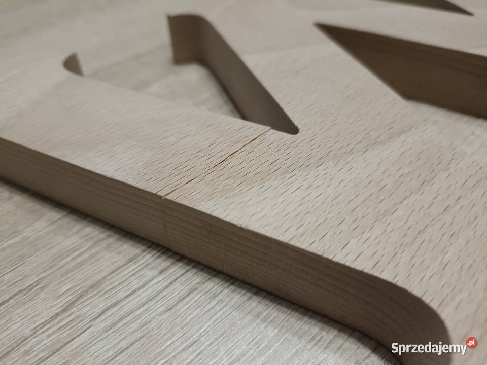 Drewniana litera W Kwidzyn