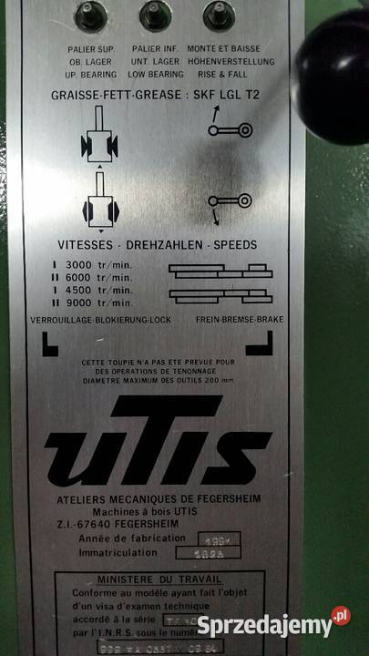 Frezarka dolnowrzecionowa do drewna