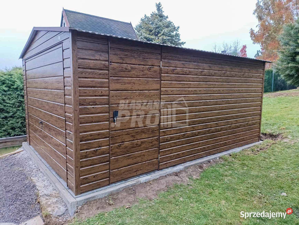 Garaż blaszany 4x6m Brama uchylna OKNO 373zł/m2 Legnica