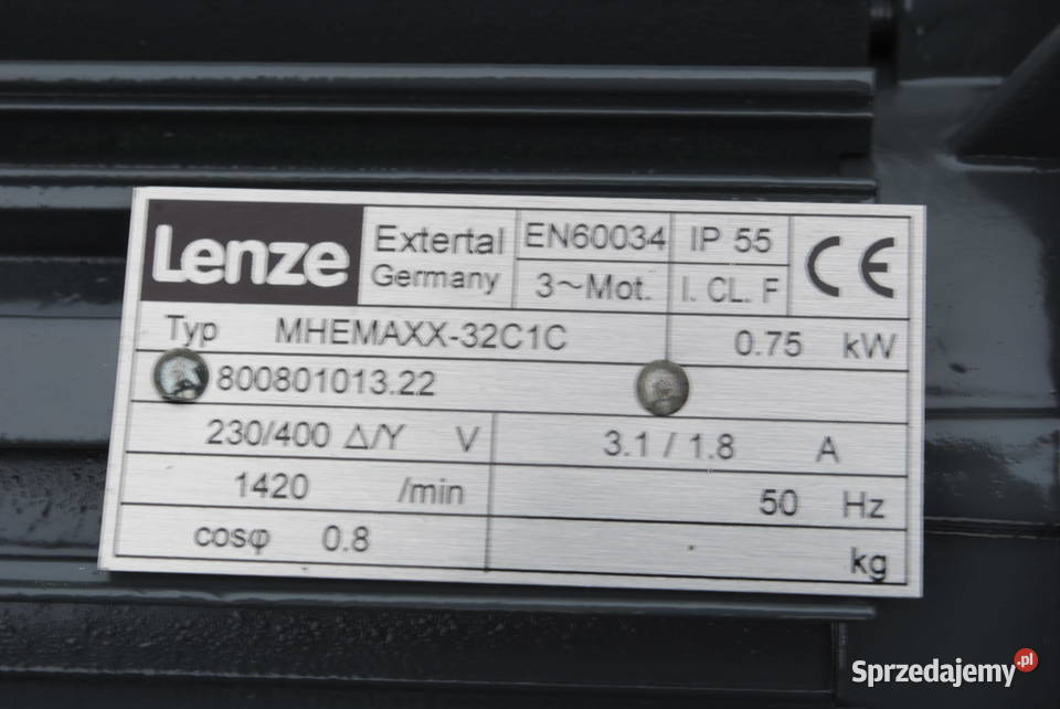 Motoreduktor 075kw 21obrmin z hamulcem Firmy sprzedam
