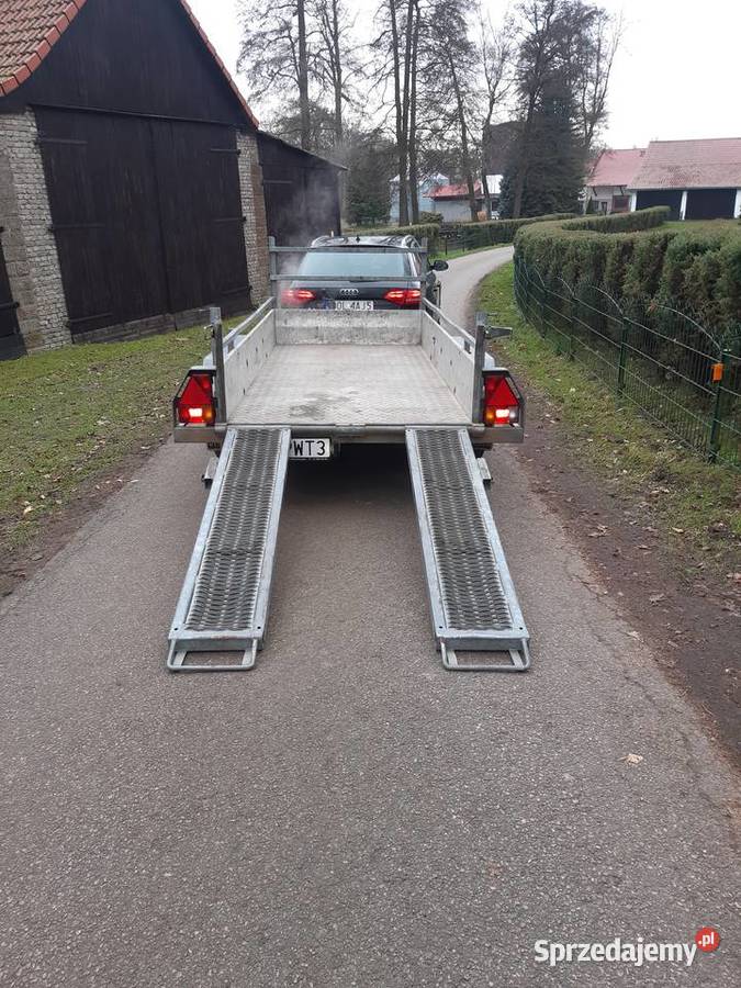 Przyczepka laweta samochodowa na minikoparkę 2t