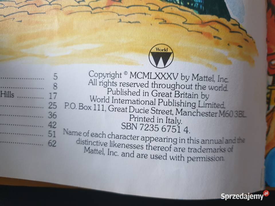 HeMan Masters Of The Universe Annual 1986 komiks twarda okładka  Gdynia