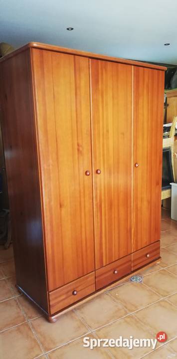 Szafa drewniana 3 drzwiowa sosnowa garderoba Garwolin