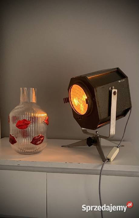 Lampa teatralna PRL Vintage loft Poznań