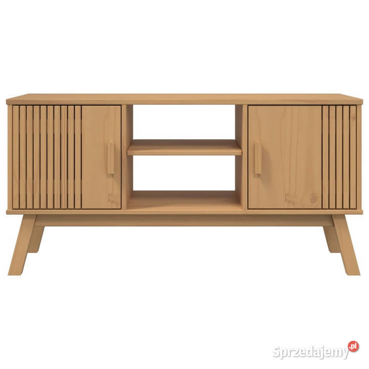 Szafka RTV OLDEN brązowa 114x43x57 lite drewno mazowieckie