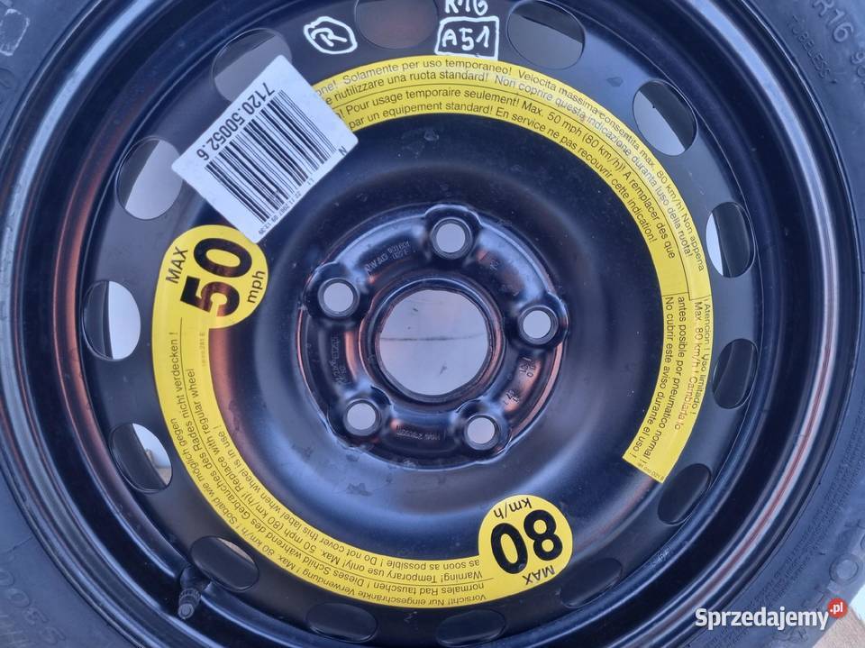 Audi Seat Vw Golf V KOŁO DOJAZDOWE dojazdówka lubelskie Rudka