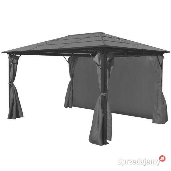 vidaXL Altana ogrodowa z zasłonami antracytowa