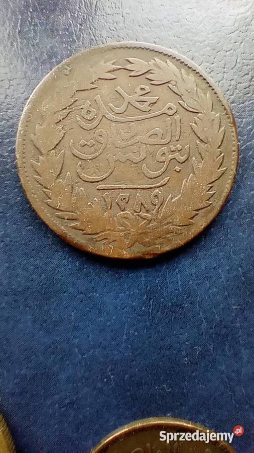 Stare monety 2 Kharub 1872 Tunezja Lesko