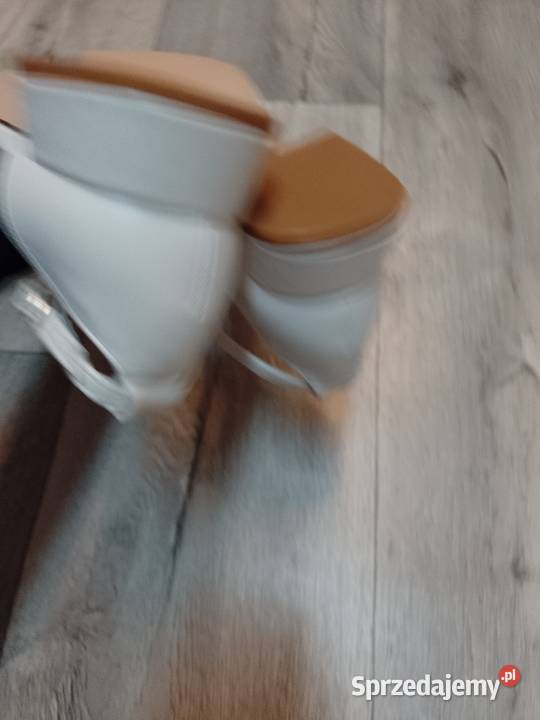 38 Ideal Shoes Białe ślubne baleriny wieczorowe