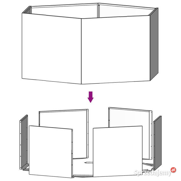 Donica rdzawa 138x120x45 stal kortenowska Warszawa sprzedam