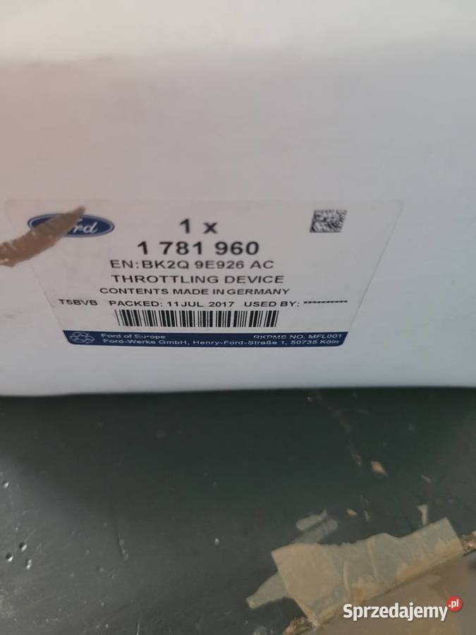Przepustnica Ford BK2Q9E926AC 1781960 BRATFORD Radom
