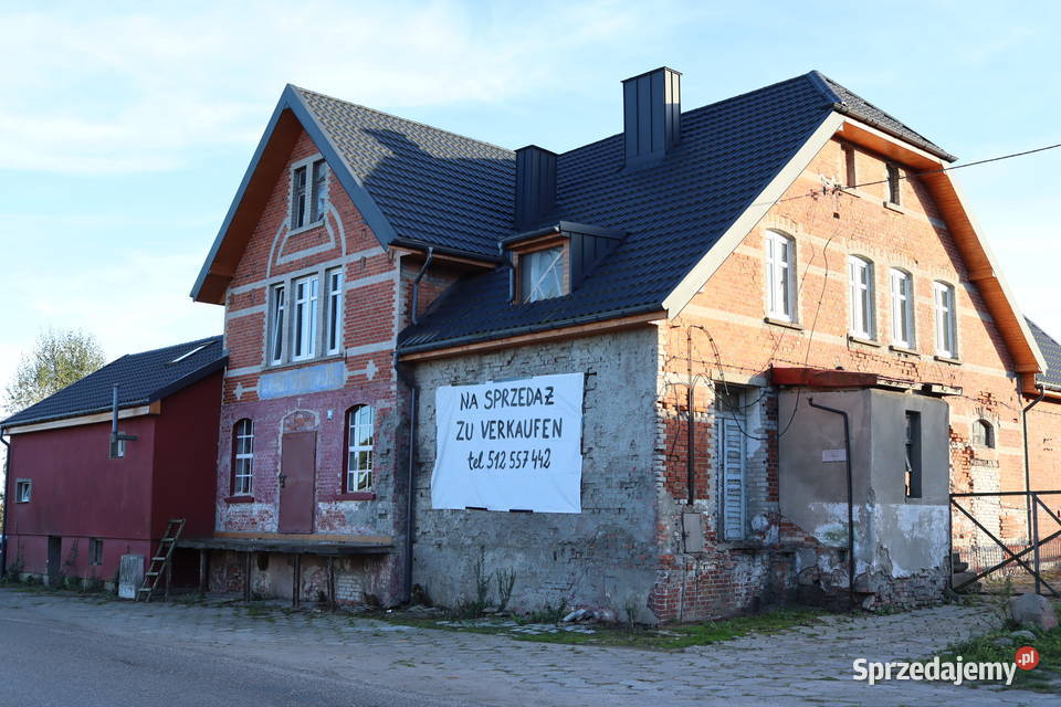 Piękny poniemiecki budynek starej mleczarni w pomorskie Możdżanowo