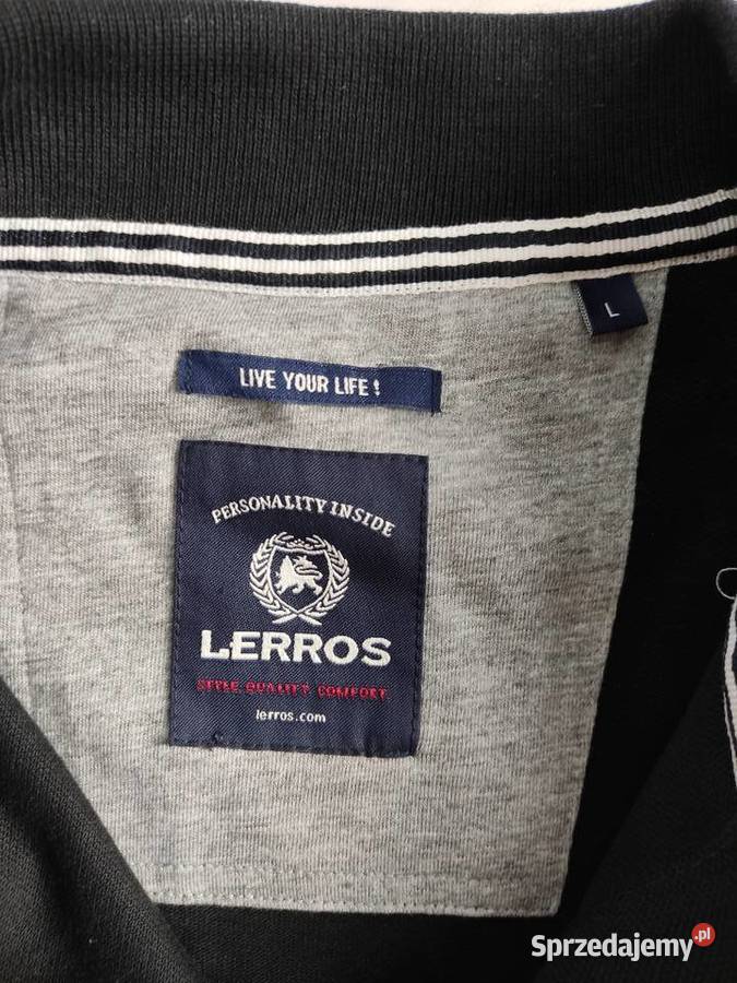 Koszulka polo Lerros czarna Głuchołazy
