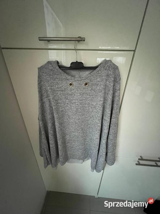 Niezwykły szary sweterek z lekkim złotym Moda i Styl Gdańsk sprzedam