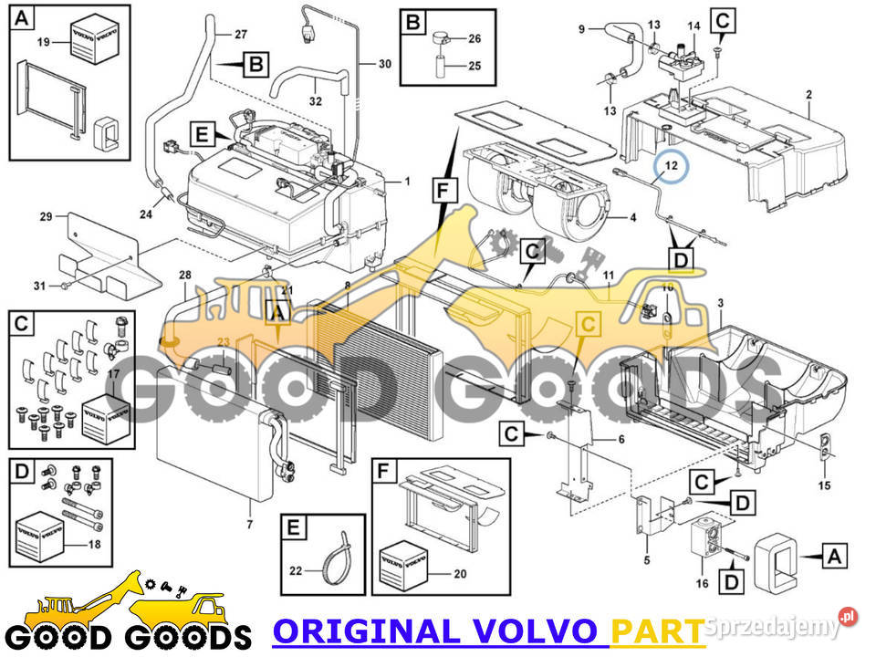 VOLVO CZUJNIK TEMPERATURY UKŁADU WENTYLACJ sprzedam