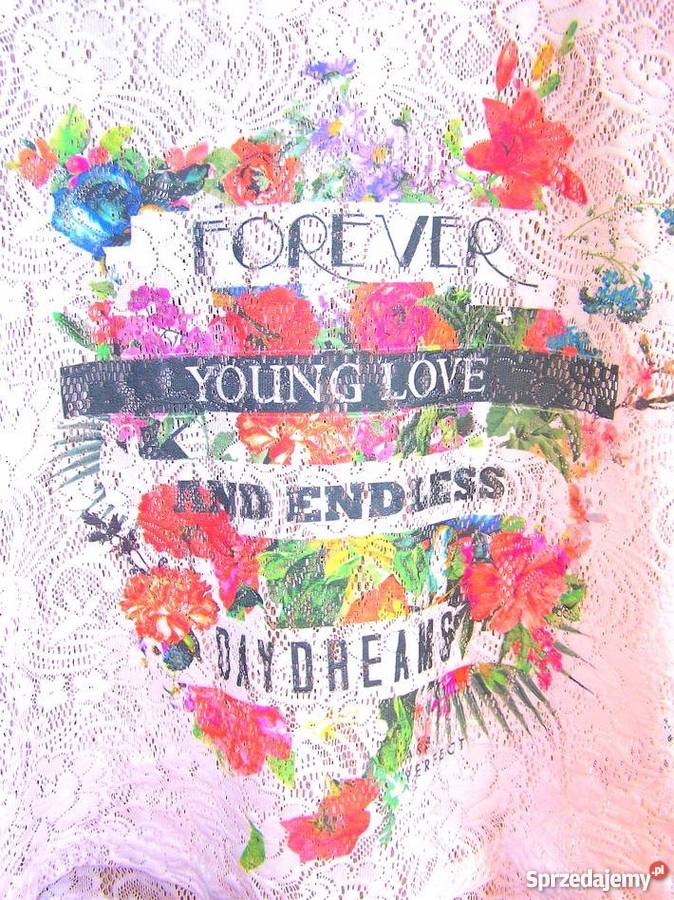 Bluzka Atmosphere Biała Koronkowa Kwiatowy Atmosphere Łomża