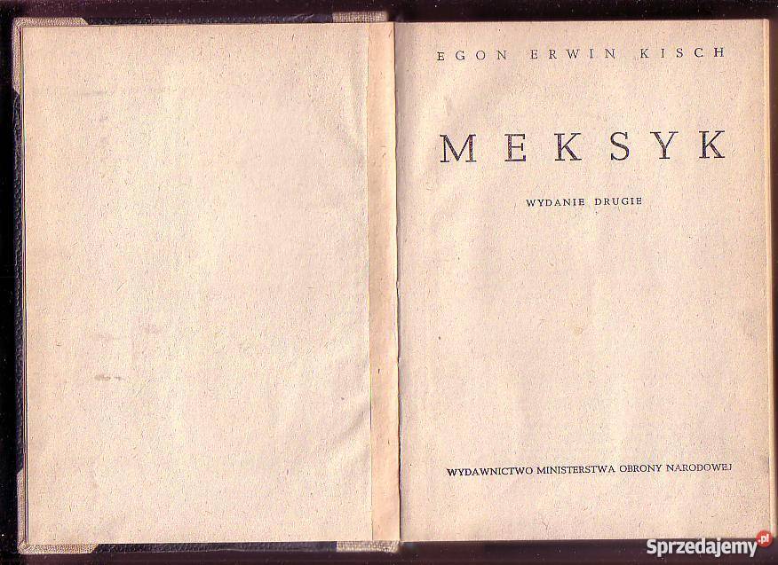 7941 MEKSYK EGON ERWIN KISCH małopolskie Czyrna sprzedam
