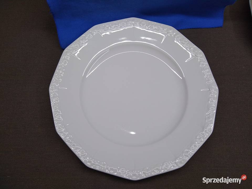 Talerz płytki Rosenthal Biała Maria Classic Rose Kalisz