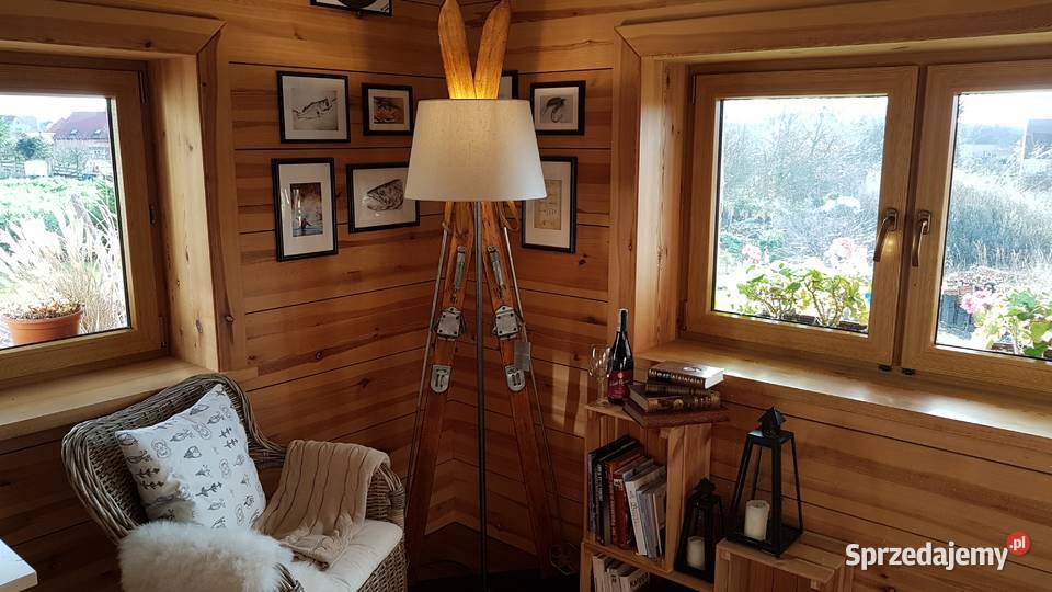 Lampa stare narty lampa z nart loft vintage dolnośląskie Wrocław