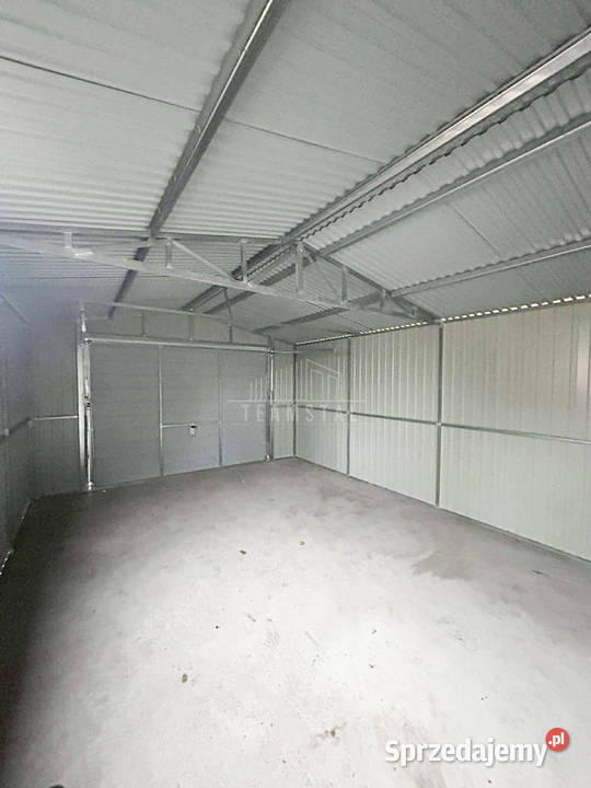 Garaż blaszany 45x6m brama uchylna drzwi okno warmińsko-mazurskie Dobre Miasto