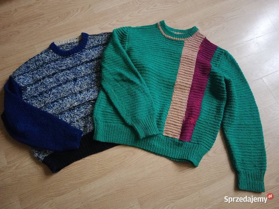 Zestaw 11 Swetrów Vintage z PRL Handmade Swetry i golfy Ruda Śląska