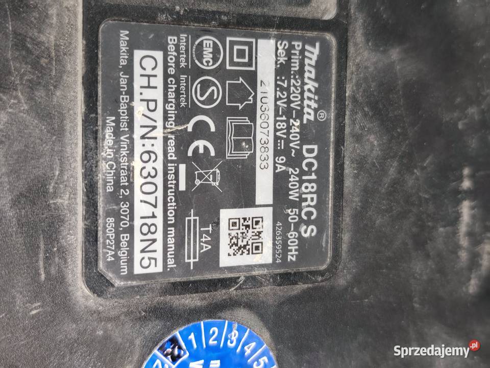 Ładowarka Bateri Akumulatorów Makita DC18RC Poddębice