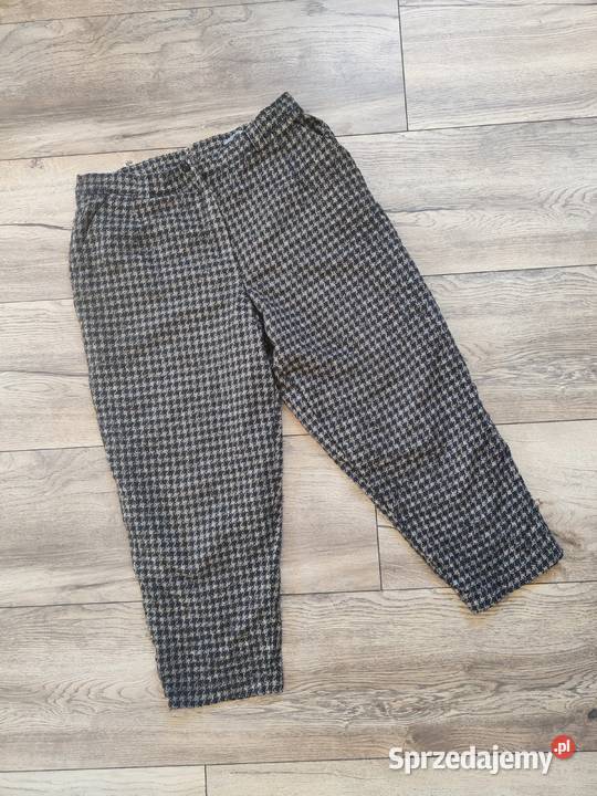 Wełniane spodnie w pepitkę Pepitka Vintage 42 kolorowy podkarpackie Jasło sprzedam