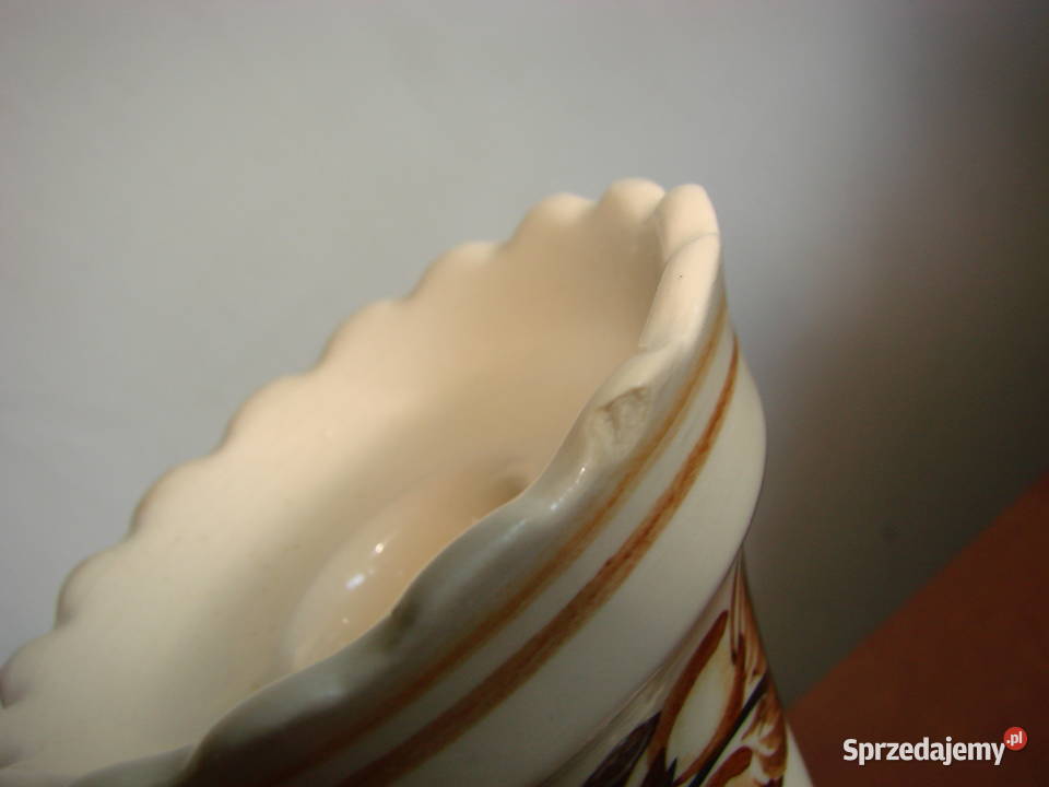 stary fajansowy świecznik Pruszcz Gdański