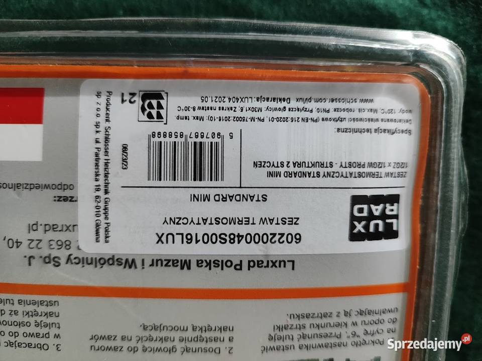 Zestaw zaworów prostych z głowicą termostatyczną