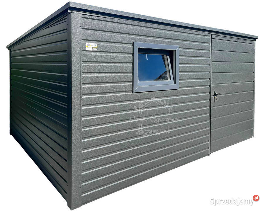 Schowek domek ogrodowy 3x3m drzwi okno antracyt Kalisz