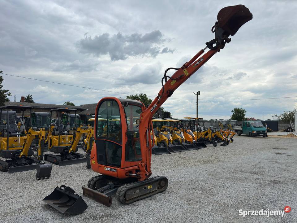 Minikoparka JCB 8018 z 2012r ładna 1800 Długie