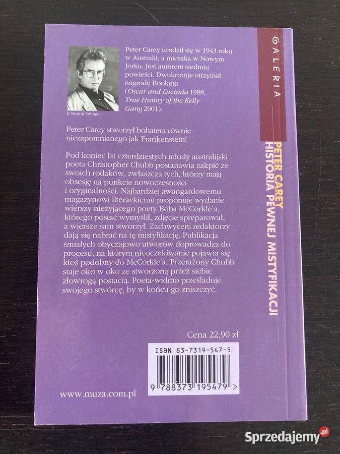 Peter Carey Historia pewnej mistyfikacji Rok wydania 2004 warmińsko-mazurskie Elbląg