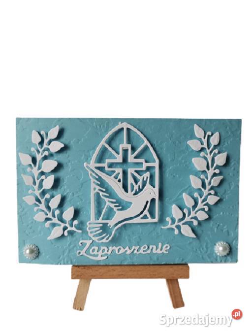 Zaproszenia Komunia Chłopiec Gołąb W Oknie C6 Rękodzieło Poznań sprzedam