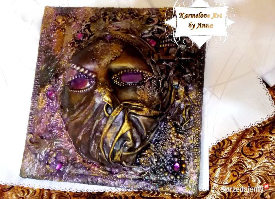 Obraz Dekoracja maska ozdoba rękodzieło prezent mazowieckie