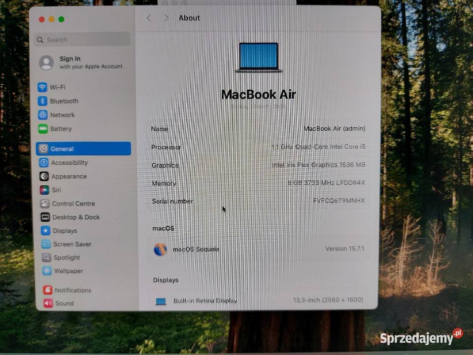 MacBook Air 13 2020 i5 8256GB 250 Warszawa