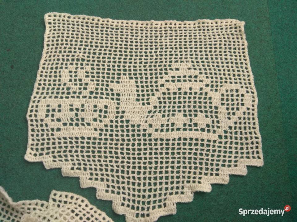 2 sztuki Firanka szydełkowa zazdrostka KAWA Katowice