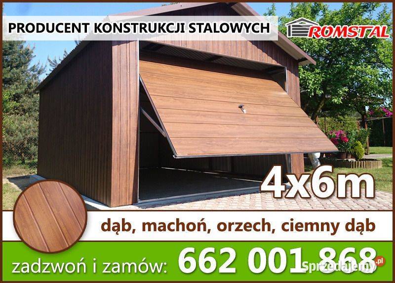 Mały Garaż Drewnopodobny 4x6 Blaszak Magazyn samodzielny Lesko