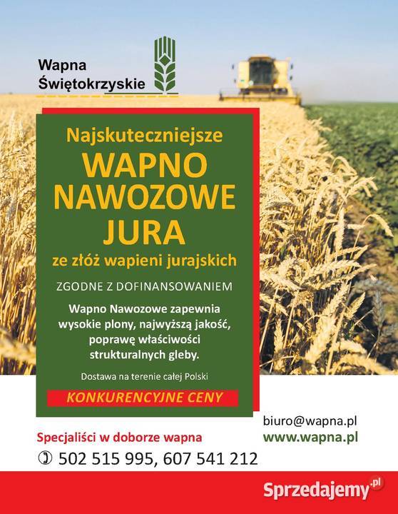 DOTACJEWapno nawozowe Magnezowe Węglanowe Hrubieszów sprzedam