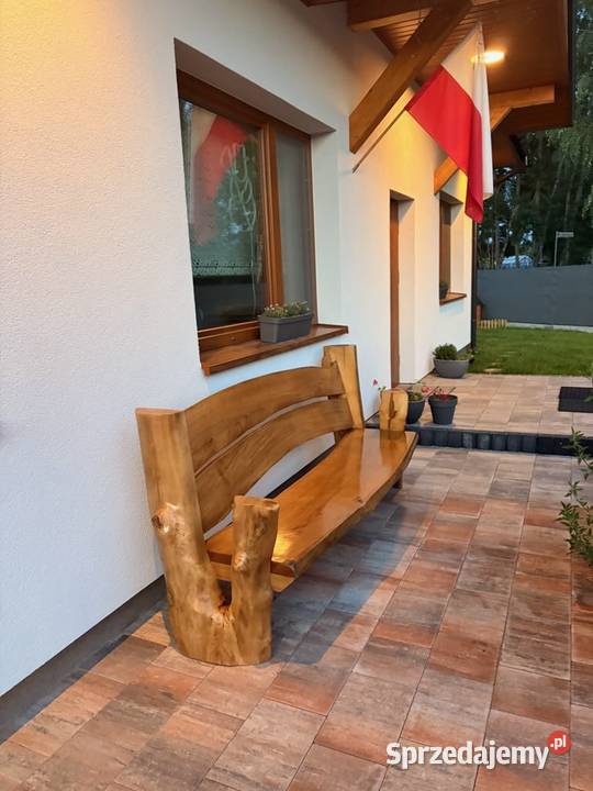 Fotel tron krzesło monolit dąb jesion 55cm Przysucha