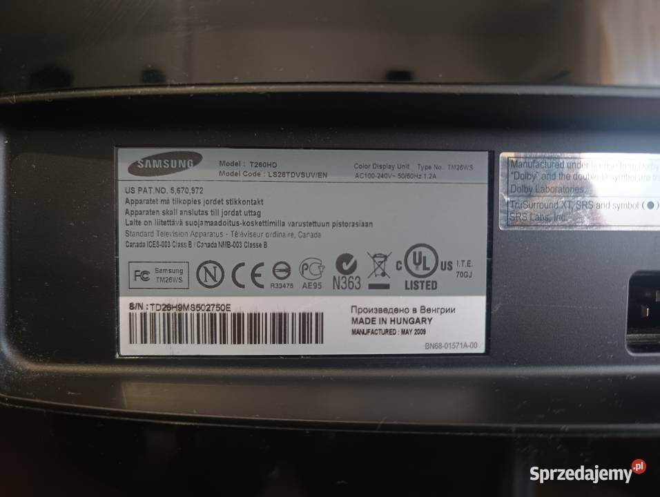 Monitor Samsung T260 HD 26 Warszawa