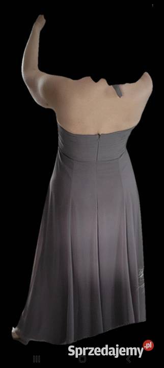 Sukienka długa kolor czekadowy cappuccino 42 śląskie Kalety