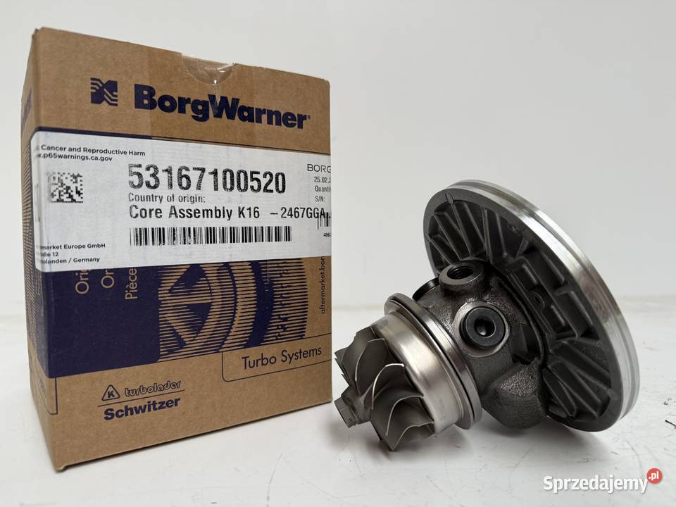 Nowy rdzeń CHRA BorgWarner KKK 53167100520 mazowieckie Siedlce