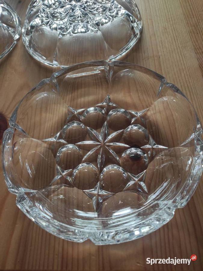 Talerzyki Miski miseczki salaterki kryształ PRL śląskie