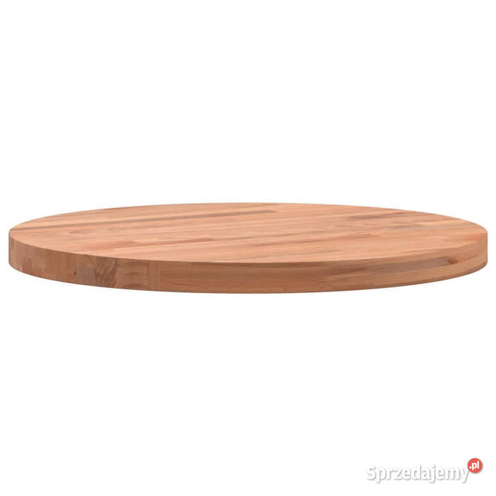 Blat do stolika 40x25 okrągły lite drewno bukowe