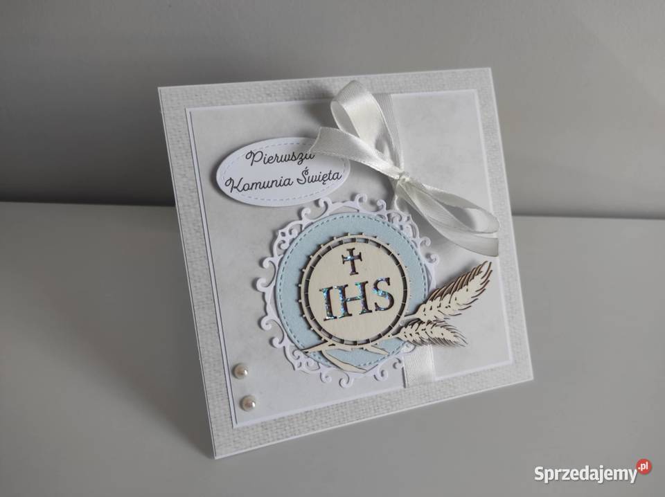 Kartka ręcznie robiona Pamiątka Pierwszej Łódź